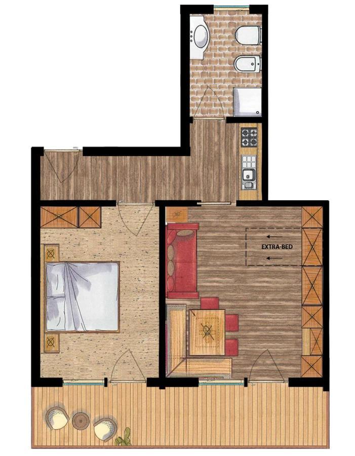Residence Costa Burjada Colfosco Bagian luar foto